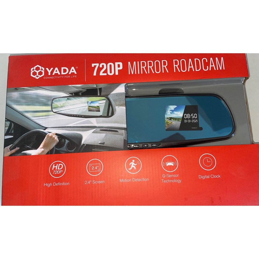 YADA 720p MIRROR ROADCAM New in box.     823T